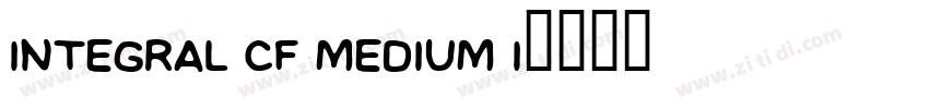 integral cf medium i字体转换